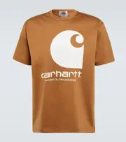 [Junya Watanabe] Junya Watanabe x Carhartt printed cotton jersey T-shirt AU 87 brown