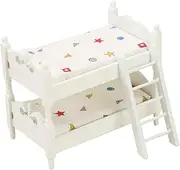 Alasum Twin Bunk Beds Doll House Furniture Decor Bunk Bed Ornament Doll Bunk Bed Doll Bedroom Bunk Bed Mini Wood Suite Child