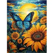 5D Sunflowers Diamond Art Painting Kits for Adults Butterfly DIY Style-23A