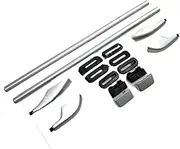 Car Aluminum Alloy Roof Rack Luggage Carrier Bar Cover Accessories,Compatible with Toyota Land Cruiser LC100 4700 4500,Lexus LX470(Silver)