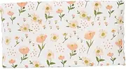 IWOWHERO Washable Bassinet Mattress Pad Floral Design for Crib Changing Pad Breathable Easy to Change Clean Shower Present