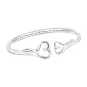 Always My Granddaughter Heart-Shaped Diamond Bracelet