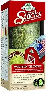 Oxbow Animal Health Harvest Stacks, Western Timothy Hay, Guinea Pig Hay, Small Pet Bunny Supplies, Western Timothy for Rabbits, Guinea Pigs, Chinchillas, Hamsters & Gerbils, 992G