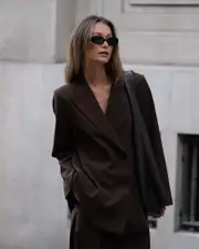 [Jag] Jag Women's Rb X Boyfriend Blazer In Dark Chocolate Brown Size 14 14 Brown