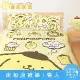 【享夢城堡】雙人床包涼被四件組-三麗鷗布丁狗POMPOMPURIN 麵包家族-橘黃