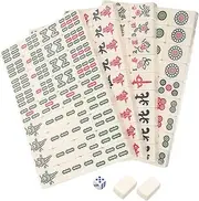 JOINPAYA Travel-Friendly Mahjong Set Mini Mahjong Kit Lightweight Portable Ideal for Home Camping Parties