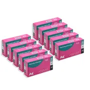10 Pack Artist Choice Nitrile Pink Gloves Powder Free/Latex Free/Textured Medium