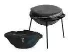 Asian cast iron cauldron 3.17 with frying pan lid, cover and stand.Kazan.Казан.
