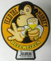 FEED THE MONKEY HEFEWEIZEN 3 X 3 1/2'' STICKER Label, Jailbreak Brewing MARYLAND