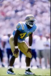 Tailback Skip Hicks UCLA Bruins stands on the field the Arizona Wi- Old Photo