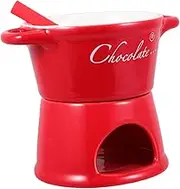 ASAKKURA Ceramic Chocolate Melting Pot Fondue Set Melting Pot Fondue Forks for Family Gatherings