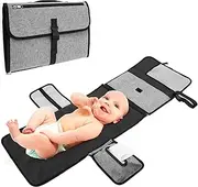 AwObEpl Portable Diaper Changing Pad Soft Polyester Baby Diaper Changing Mat with Wipes Pocket Versatile Portable Change Pad for Newborn Girl Boy