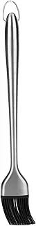 Silicone Stainless Steel Handle BASTING Barbecue Oil Brush BBQ Roasting Tool for Grilling (Straight Handle 30cm)