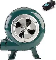 220V Electric Blacksmith Forge Blower with Governor - BBQ Fireplace Fan, Centrifugal Barbecues Blower (60W)