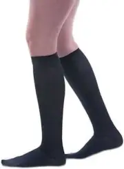 Allegro Premium Women's Ribbed Dress Socks Medium 15-20 mmHg (Navy) #247