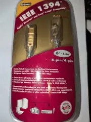 Fellowes 6FT IEEE 1394 6 pin to 4 pin Firewire i.Link cable 97852