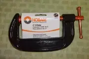 Hobart 4" Welding C-Clamp, Spatter Resist Copper plated spindle. New