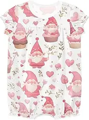[miaozhen] Birthday Rompers For Baby Girls Ruffled Sleeve Romper Jumpsuit Toddler Girl Cotton Baby 1-Piecing Outfit 3M Valentines Dwarf ropa de nina de 5 a?os en oferta, Valentines Dwarf