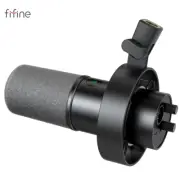 FIFINE USB/XLR Dynamic Microphone with Shock Mount,Touch-Mute,Headphone Jack&Vol
