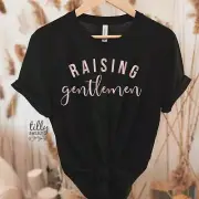 Raising Gentlemen T-Shirt, Mum of Boys T-Shirt, Boy Mama T-Shirt, Gift For Mum,