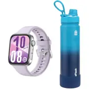 Huawei Watch FIT 4 Smart Watch - Purple with Flouroelastomer Strap Bonus AquaFlask Dream 650 mL (22oz) Water Bottle - Dawn (RRP $57) [WTHHUA2040010B]