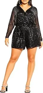 [City Chic Women's Apparel] womens City Chic Plus Size Playsuit Sequin