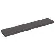 NNEVL Wall Shelf Dark Grey 100x20x4 cm Treated Solid Wood Oak