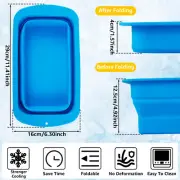 Extra Large Ice Block Mold with Lid Silicone Large Ice Cube Maker Foldable xihtD