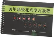 VICASKY Nail Practice Book for Beginners Blank Manicure Drawing Template for Creative Nail Art for Practice for Novice Learning and Skill Development