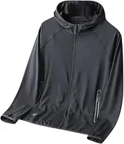 [Wzmzjy] Men's Sun Protection Jacket, Cooling Quick-Drying Sun Shirt for Men for Hiking And Travel