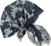 [DEARMAMY] Men's Sun Protection Hat Cycling Cap Breathable Bandana Stylish Skull Cap for Outdoor Activities Camouflage
