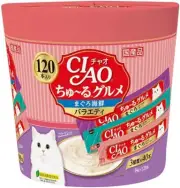 INABA CIAO Churu Gourmet Cat Treats 14g × 120 Sticks Seafood Tuna Veriety