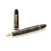Penlux Masterpiece Grande Fountain Pen in Brown Wave - Broad Point - NEW in Box