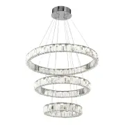 Rias Modern Pendant Hanging Lamp Light Crystal Stainless Steel Chrome Gloss