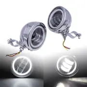 4.5" LED Passing Spot Fog Light W/ Roll Cage Guard Bar Tube Mount Bracket Clamp