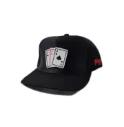 NEW Waggle Golf 3-Jack Black/White/Red Snapback Golf Hat/Cap