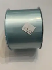 2 1/2” x 10 Yard Satin Ribbon . Light Blue Green Baby Wedding Kids