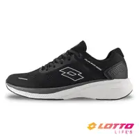 在飛比找PChome24h購物優惠-【LOTTO 義大利】女 輕步 飛織跑鞋(黑/白)