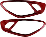 OFAFGNQB Real Hard Carbon Fiber Sticker Compatible for Camaro 2016 2017 2018 2019 2020 2021 2022 2023 Car Door Inner Handle Interior Trim(Red)