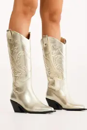 [PUP23] Everlyn Boots - Gold Metallic 6 Gold