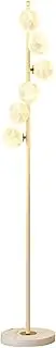 Mid Century Modern Floor Lamp w/6 Globe Lights 63" Tall Pole Standing Lamp Dimmable 3 Color Temperatures with Foot Switch for Living Room Indoor Lighting