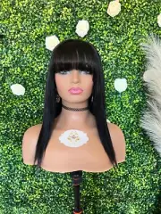 Custom Made Wig 16" Long - 5x5 Transparent Closure - Medium Cap Size 22” Virgin