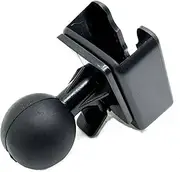 Universal Handheld Radio/Mic Hanger with Belt Clip or Round Knob Holder with 1" (25mm) Rubber Coating Ball Head Joint Compatible with RAM mounts B Size Double Socket Arm & Ham Radio Mount