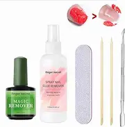 Gel Remover for Nails Gel Polish Remover for Gel nail polish, Spray Nail Glue Remover for Press on Nails Remover, Gel Polish Remover Kit With Nail File & Nail Tools