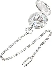 [Holibanna] Vintage Mechanical Pocket Watch Automatic Smartwatch Chain Watches Jewelry The Watche Watch Cases for Men Man Watch Mechanical Watch Necklace Vintage Pocket Watch Black Zinc Alloy