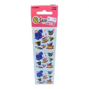 Vintage SandyLion kromekote multicolor teapot and teacups stickers sealed rare