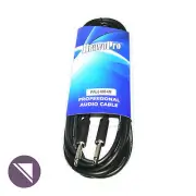 BravoPro PWJJ008-06 6M Instrument Cable 6.35mm TS Jack to 6.35mm TS Jack