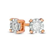 0.2 CT. T.W. Diamond Solitaire Stud Earrings in 10K Rose Gold