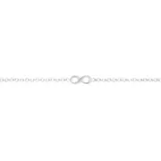 Silver 25cm Triple Infinity Belcher Anklet