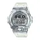 CASIO 卡西歐 G-SHOCK 金屬迷彩半透明手錶-白透_GM-6900SCM-1_49.7mm